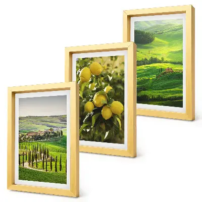 Zidna galerija slika talijanski krajolici s citrusima i zelenim brdima