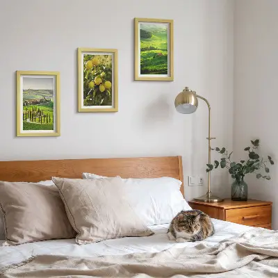 Zidna galerija slika talijanski krajolici s citrusima i zelenim brdima