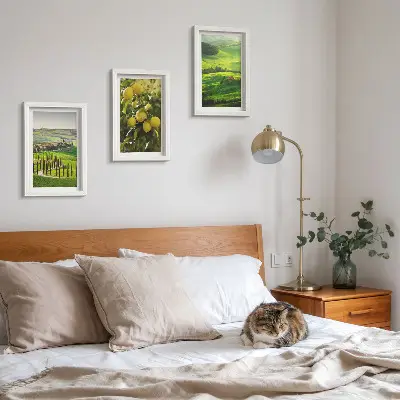 Zidna galerija slika talijanski krajolici s citrusima i zelenim brdima