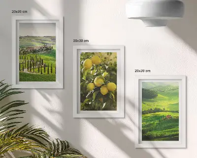 Zidna galerija slika talijanski krajolici s citrusima i zelenim brdima