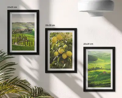 Zidna galerija slika talijanski krajolici s citrusima i zelenim brdima