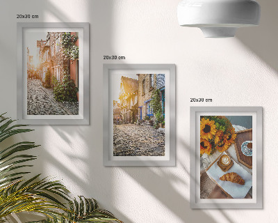 Zidna galerija slika Šarmantne ulice s kavom i suncokretima