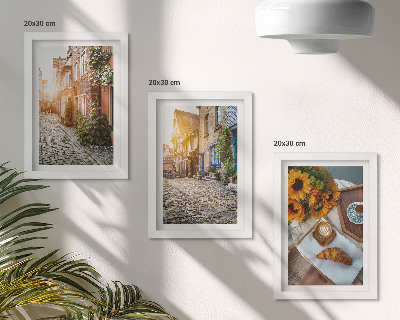 Zidna galerija slika Šarmantne ulice s kavom i suncokretima