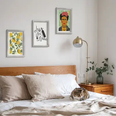 Zidna galerija slika slogan Lemons s vinskim portretom Fride Kahlo