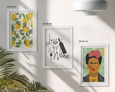 Zidna galerija slika slogan Lemons s vinskim portretom Fride Kahlo