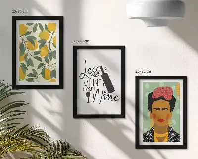Zidna galerija slika slogan Lemons s vinskim portretom Fride Kahlo