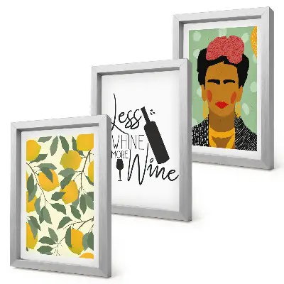Zidna galerija slika slogan Lemons s vinskim portretom Fride Kahlo