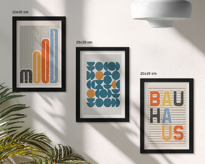 Set 3 slike u okviru Plakati s geometrijskim uzorcima u Bauhaus stilu