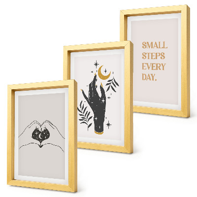 Set 3 slike u okviru Minimalističke ilustracije koje inspiriraju boho tekst