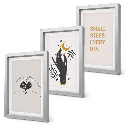 Set 3 slike u okviru Minimalističke ilustracije koje inspiriraju boho tekst