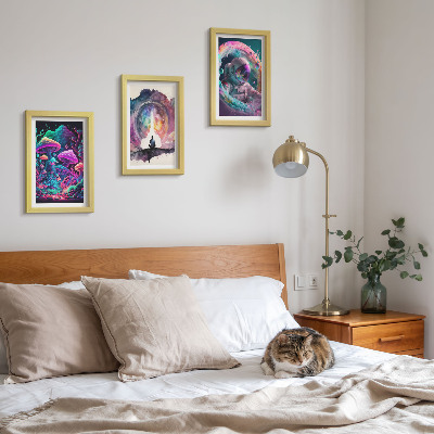 Set 3 slike u okviru Šarene ilustracije u stilu fantasy arta