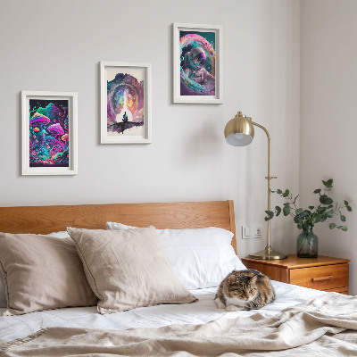 Set 3 slike u okviru Šarene ilustracije u stilu fantasy arta