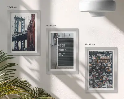 Zidna galerija slika most u gradu s uličnim znakovima, pogled iz zraka