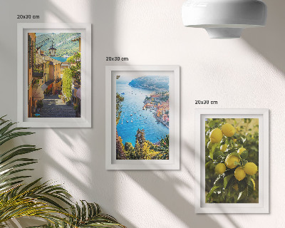 Zidna galerija slika Slikovite primorske ulice s pogledom na more i limune