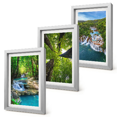 Zidna galerija slika Slapovi u zelenoj šumi s kristalno čistom vodom