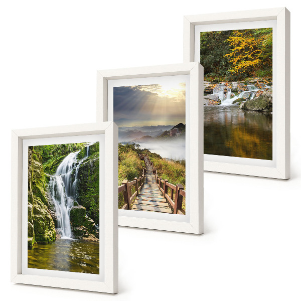 Set 3 slike u okviru Slapovi, planine, staze kroz oblake i jesenski pogledi