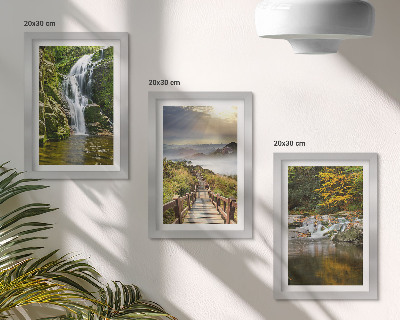 Set 3 slike u okviru Slapovi, planine, staze kroz oblake i jesenski pogledi
