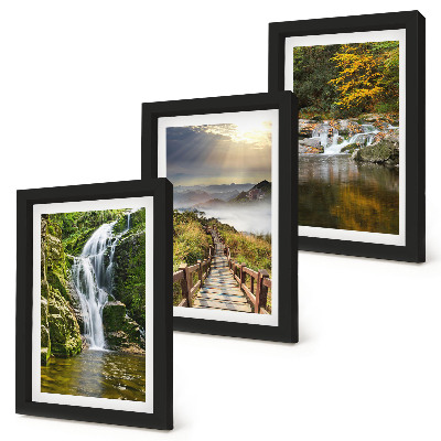 Set 3 slike u okviru Slapovi, planine, staze kroz oblake i jesenski pogledi