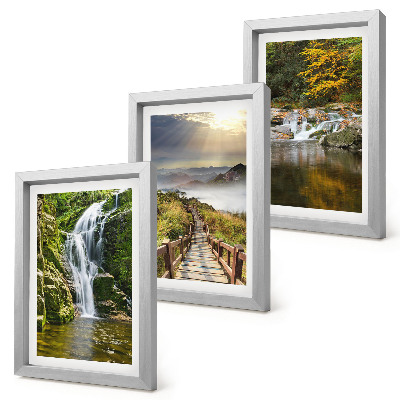 Set 3 slike u okviru Slapovi, planine, staze kroz oblake i jesenski pogledi