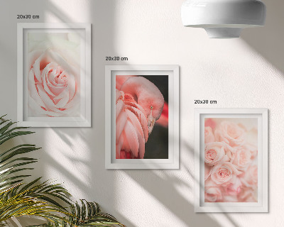 Zidna galerija slika Pastelne ružičaste i flamingo u nježnim nijansama