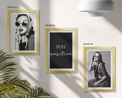 Set 3 slike u okviru Elegantni portreti žena sa sunčanim naočalama