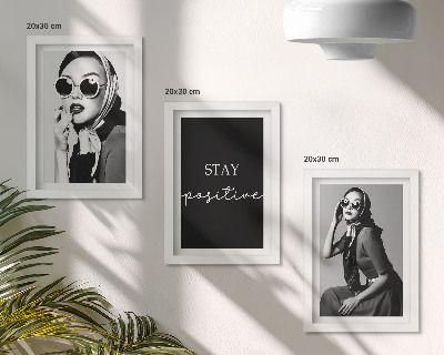 Set 3 slike u okviru Elegantni portreti žena sa sunčanim naočalama