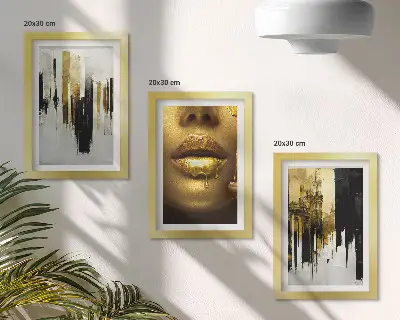 Zidna galerija slika apstraktni motiv i portret žene