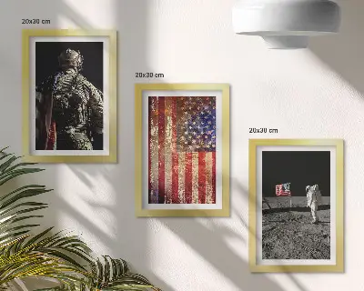 Zidna galerija slika američki nacionalni simboli zastava SAD-a