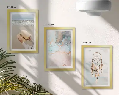 Zidna galerija slika apstraktni motivi knjige s morskom tematikom i hvatačem snova u boemskom stilu