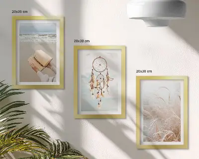 Zidna galerija slika mirni krajolici s nježnim ljetnim pogledima u boho stilu