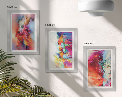 Zidna galerija slika Šarene apstrakcije s dinamičnim oblicima i formama