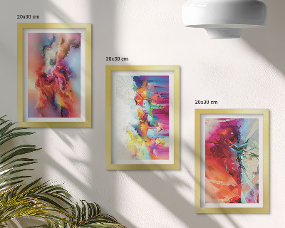 Zidna galerija slika Šarene apstrakcije s dinamičnim oblicima i formama