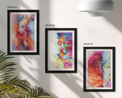 Zidna galerija slika Šarene apstrakcije s dinamičnim oblicima i formama