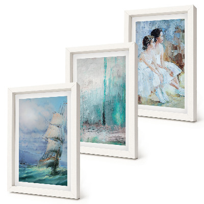 Zidna galerija slika Brod na moru apstraktni portret plesača