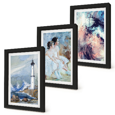 Zidna galerija slika Oslikani apstraktni svjetionik i plesači