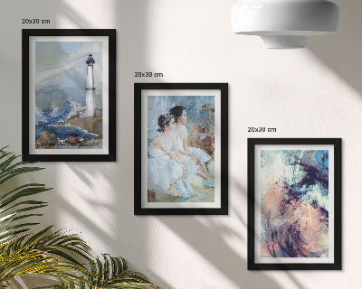 Zidna galerija slika Oslikani apstraktni svjetionik i plesači