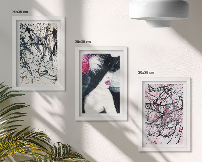 Zidna galerija slika Apstraktni uzorci boja žena u šeširu