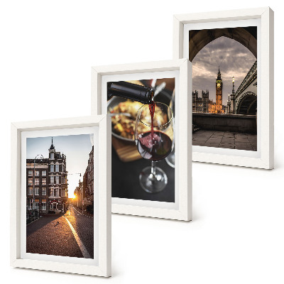 Zidna galerija slika Set slika s gradom, hranom i pogledom na London