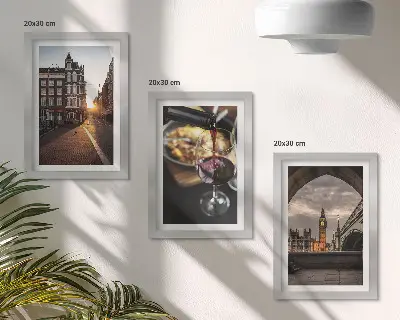 Zidna galerija slika set s motivima grada, hrane i londonskog pogleda