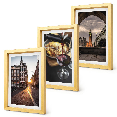 Zidna galerija slika Set slika s gradom, hranom i pogledom na London