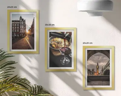 Zidna galerija slika set s motivima grada, hrane i londonskog pogleda