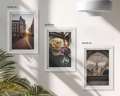 Zidna galerija slika set s motivima grada, hrane i londonskog pogleda