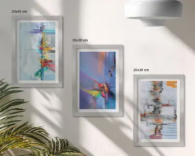 Set od 3 slike u okviru apstraktne kompozicije