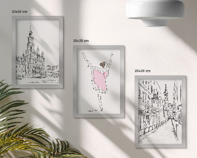 Komplet slika u okviru Elegantne slike plesajućih balerina i arhitekture