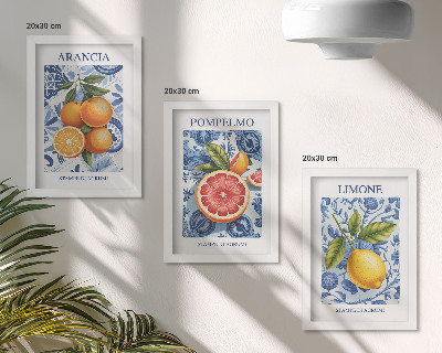 Zidna galerija slika Ilustracije starinskog citrusnog voća
