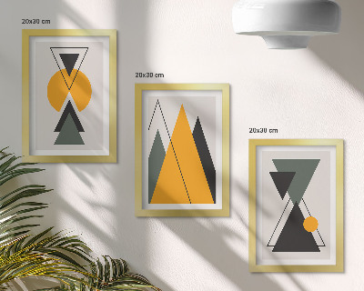 Zidna galerija slika Apstraktni geometrijski oblici