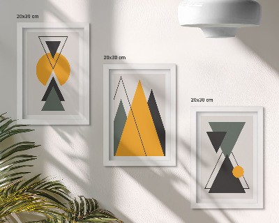 Zidna galerija slika Apstraktni geometrijski oblici