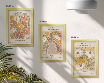 Komplet slika u okviru Cvjetni uzorci iz Amsterdama, Pariza i Londona