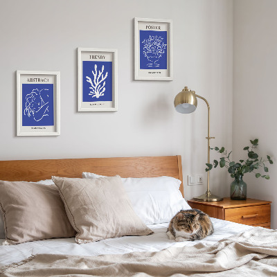 Komplet slika u okviru Elegantni plavi posteri Henrija Matissea