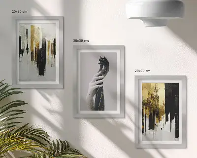 Zidna galerija slika apstraktni motiv slikanja s dvije ruke
